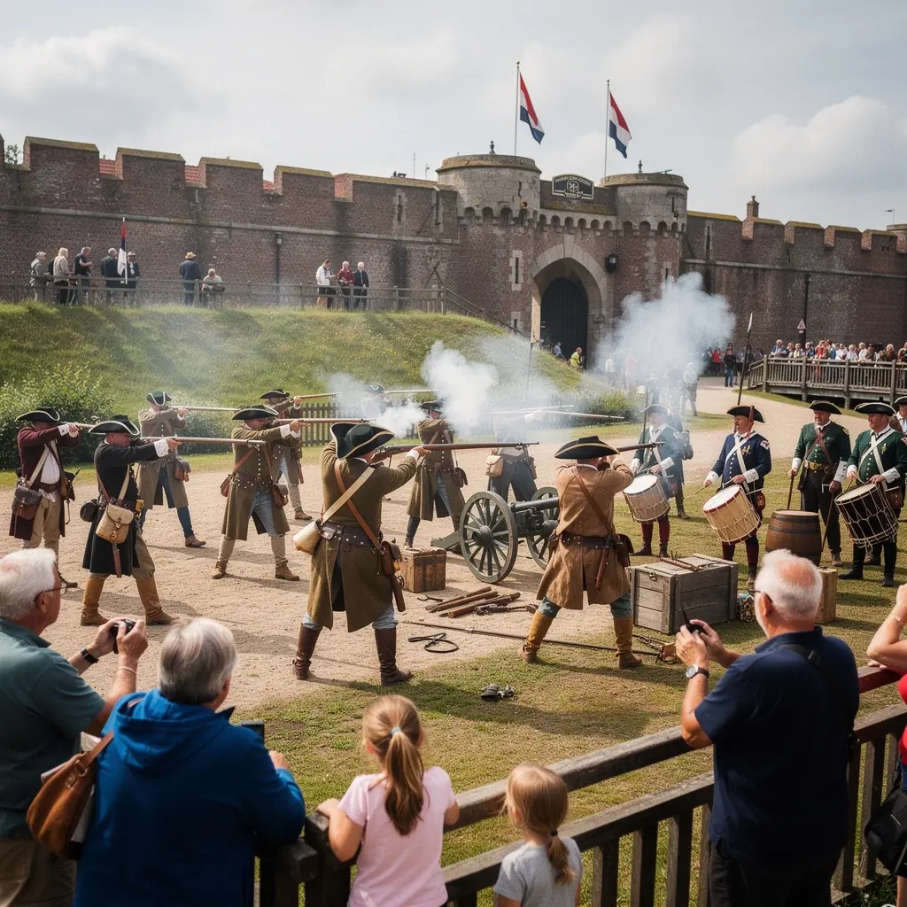Historische Vauban-architectuur van het fort met zijn indrukwekkende muren en poorten.